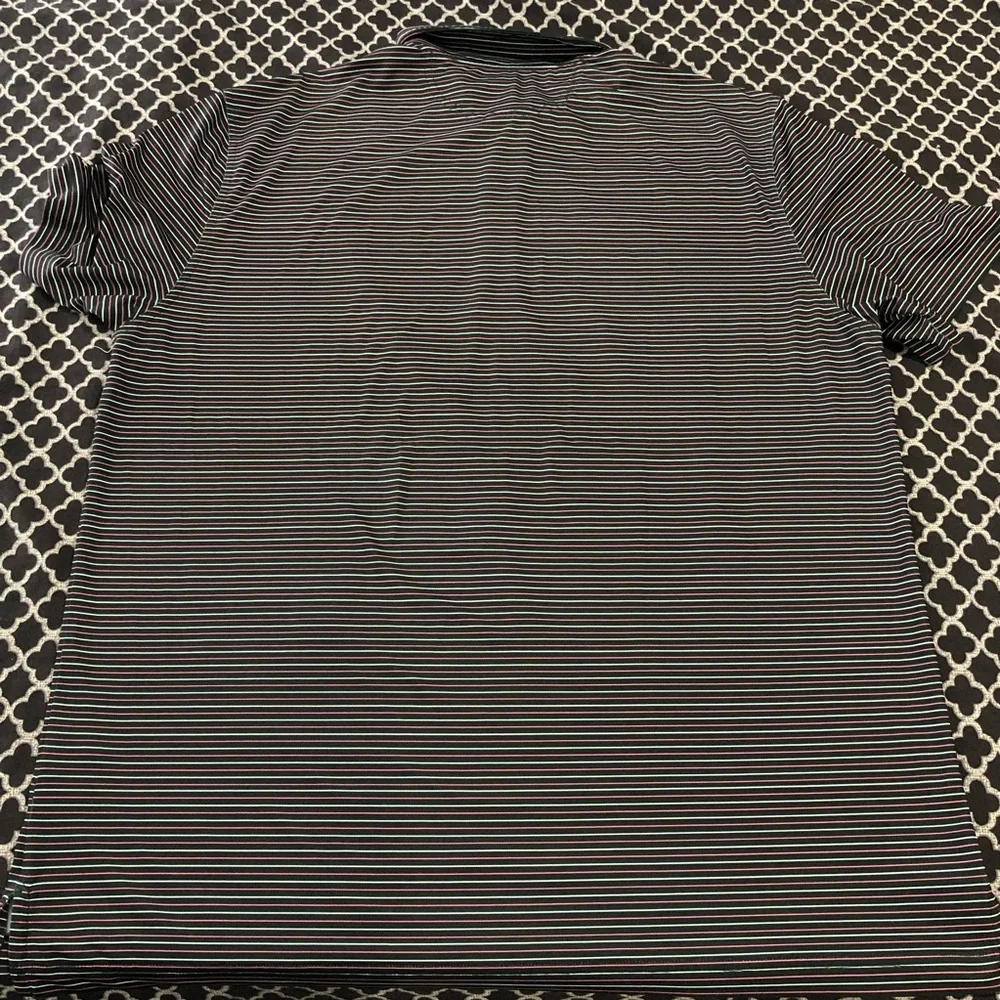 Chubbies Polo Shirt Mens XL Black Pink Short Sleeve Striped Polyester GG7